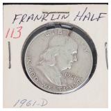 1961-D Franklin half dollar