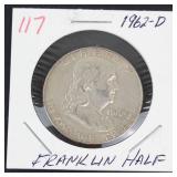 1962-D Franklin half dollar