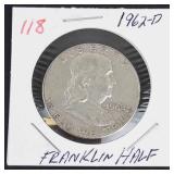 1962-D Franklin half dollar