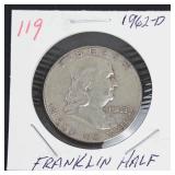 1962-D Franklin half dollar