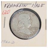1962-D Franklin half dollar