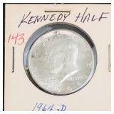 1964-D Kennedy half dollar