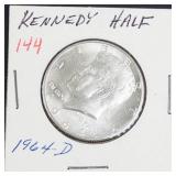 1964-D Kennedy half dollar
