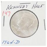1964-D Kennedy half dollar