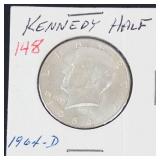 1964-D Kennedy half dollar