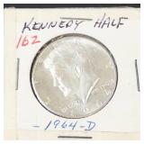 1964-D Kennedy half dollar