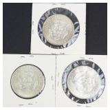3) 40% silver Kennedy half dollars: 1967, 1968-D, 1969-D