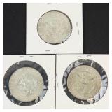 3) 40% silver Kennedy half dollars: 1967, 1968-D, 1969-D