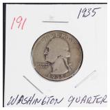 1935 Washington silver quarter
