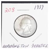 1939 Washington silver quarter