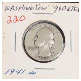 1941-S Washington silver quarter