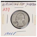 1944 Washington silver quarter