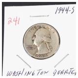1944-S Washington silver quarter
