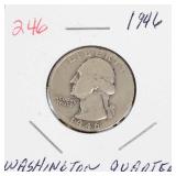 1946 Washington silver quarter