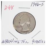 1946-S Washington silver quarter