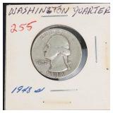 1948-S Washington silver quarter