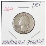 1951 Washington silver quarter