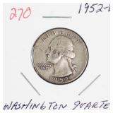 1952-D Washington silver quarter