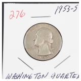 1953-S Washington silver quarter