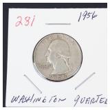1956 Washington silver quarter