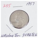1957 Washington silver quarter