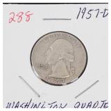 1957-D Washington silver quarter
