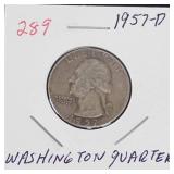 1957-D Washington silver quarter