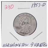 1957-D Washington silver quarter