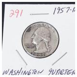 1957-D Washington silver quarter