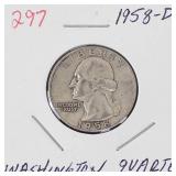 1958-D Washington silver quarter