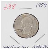 1959 Washington silver quarter