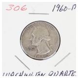 1960-D Washington silver quarter