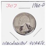1960-D Washington silver quarter