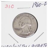 1960-D Washington silver quarter