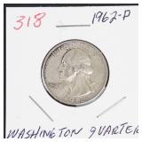 1962-D Washington silver quarter