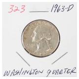 1963-D Washington silver quarter
