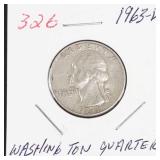 1963-D Washington silver quarter