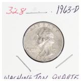 1963-D Washington silver quarter
