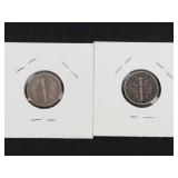 1940-D, 1943 Mercury dimes
