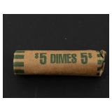 1 roll of 50 silver Roosevelt dimes