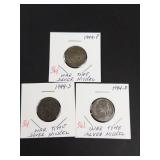 1944 P-D-S silver war nickels