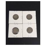 1943-P, 1943-S, 1945-D silver war nickels, 1937 Buffalo nickel