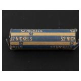 1 roll of 40 mixe4d date silver war nickels