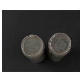 2 rolls of 50 each plus 3 steel war pennies, mixed dates