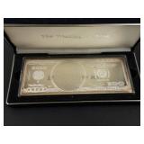 Washington Mint .999  4 ounce 100 dollar silver bar,  circa 2000 in original box