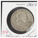 1963-D Franklin half dollar