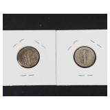 1916, 1920 Mercury Dimes
