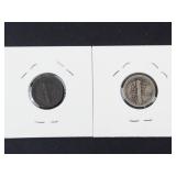 2) 1935 Mercury dimes