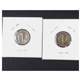 1942, 1942-D Mercury dimes