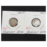 1950-D, 1951-S Roosevelt dimes